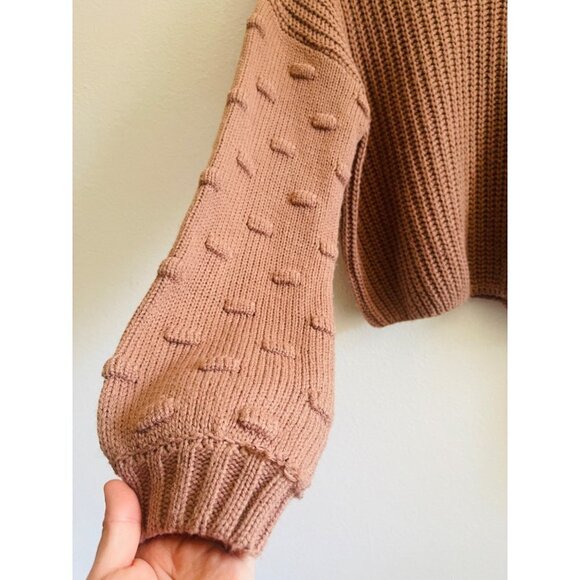 Moon and Madison oversized sleeve tan sweater Size M - Picture 2 of 5